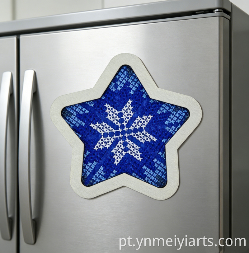 Embroidered fridge magnet